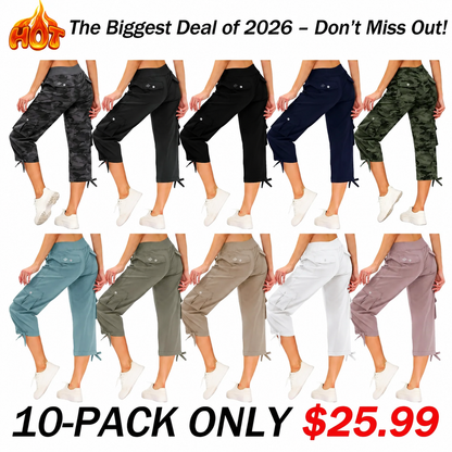 🔥90% OFF ONLY TODAY🔥Women's Quick-Dry Cargo Capris with Pockets
