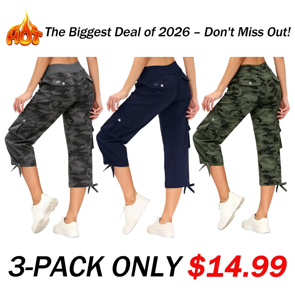 🔥90% OFF ONLY TODAY🔥Women's Quick-Dry Cargo Capris with Pockets
