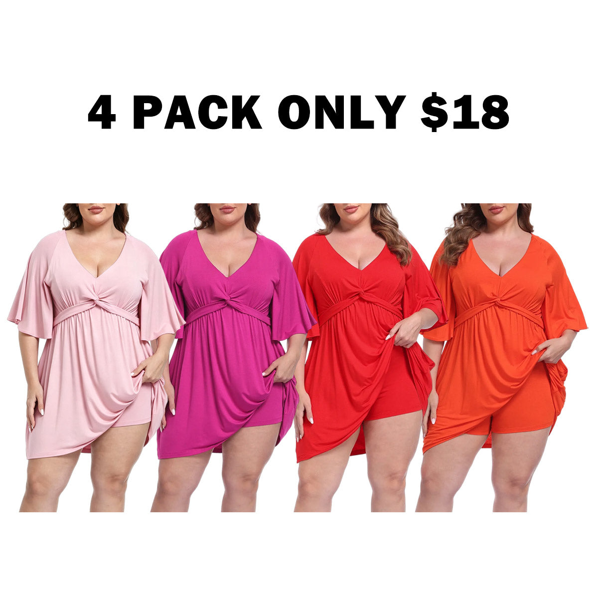 Women's Plus Size Romper Dress