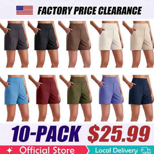 High Waist Breathable Athletic Running Shorts