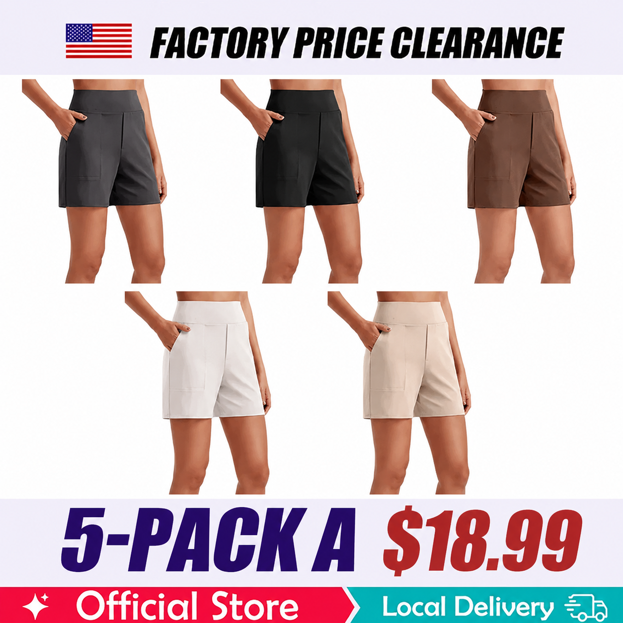 High Waist Breathable Athletic Running Shorts