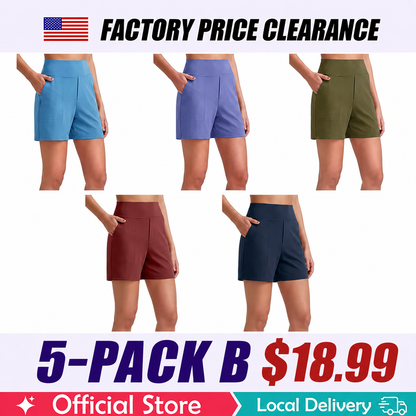 High Waist Breathable Athletic Running Shorts